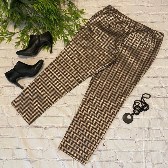 THE LIMITED Cassidy Fit Slacks in Metallic Bronze Brown Ankle Pants - Sz 12 - Picture 3 of 11